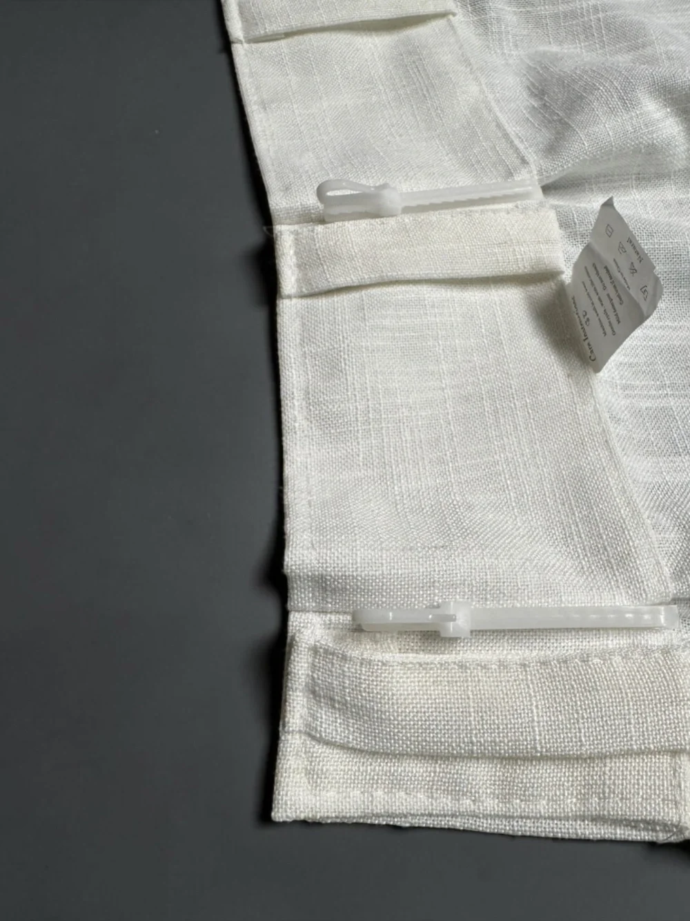 Natural Linen Blend Kitchen Cafe Curtains Set of 2 24x40 NWOT